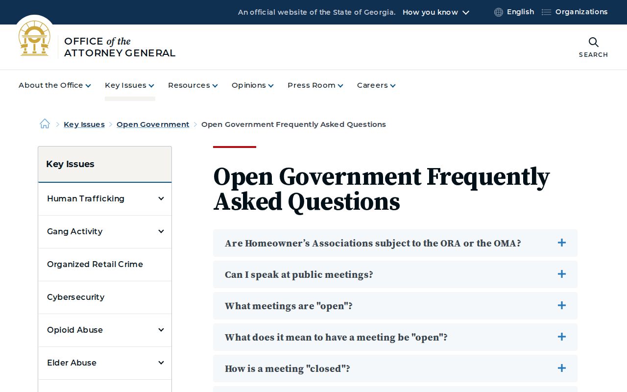 Georgia three-business-day and fee guidance for Union County public records